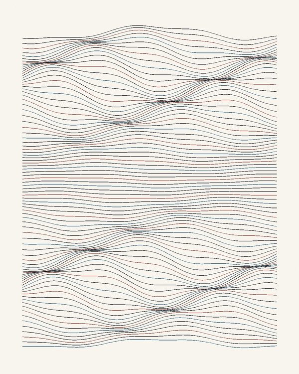 Tides — parallel lines swelling and settling